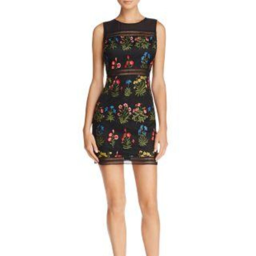 Aqua Embroidered Body-Con Dress 100% Exclusive